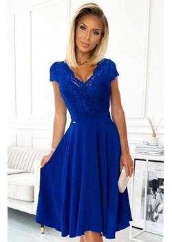 Numoco 381-3 LINDA szyfonowa sukienka z koronkowym dekoltem ze sklepu intimiti.pl w kategorii Sukienki - zdjęcie 187889376