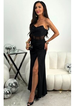 Wieczorowa długa sukienka z cekinami czarna Kira ze sklepu intimiti.pl w kategorii Sukienki - zdjęcie 187889419