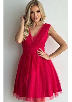 Rozkloszowana tiulowa sukienka z brokatem 270-07 ze sklepu intimiti.pl w kategorii Sukienki - zdjęcie 187889547