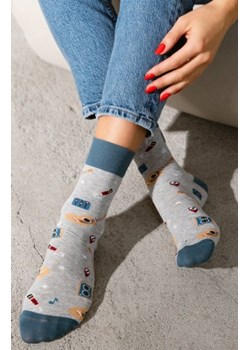 Steven 039-007 skarpety damskie melanż jasny szary ze sklepu intimiti.pl w kategorii Skarpetki damskie - zdjęcie 187889776