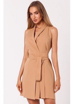 Moe M747 karmelowa sukienka żakietowa ze sklepu intimiti.pl w kategorii Sukienki - zdjęcie 187889848