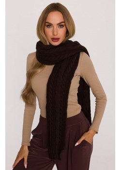 Moe szal damski splot warkocz brązowy M898 ze sklepu intimiti.pl w kategorii Szaliki i chusty damskie - zdjęcie 187889856