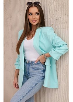 Marynarka z klapami elegancka miętowa ze sklepu intimiti.pl w kategorii Marynarki damskie - zdjęcie 187890017