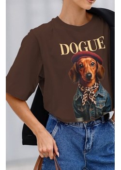Oversizowy t-shirt damski Dogue ze sklepu intimiti.pl w kategorii Bluzki damskie - zdjęcie 187890038