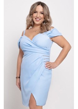 Duet Tessa plus size mini sukienka hiszpanka błękitna ze sklepu intimiti.pl w kategorii Sukienki - zdjęcie 187890069