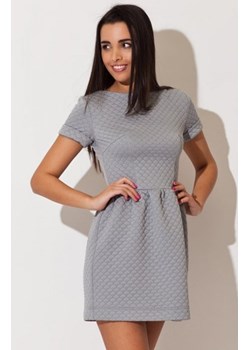 *Katrus K147 sukienka szara pikowana ze sklepu intimiti.pl w kategorii Sukienki - zdjęcie 187890088