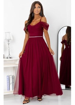 Duet Kiara długa sukienka wieczorowa z rozcięciem borodowa ze sklepu intimiti.pl w kategorii Sukienki - zdjęcie 187890149