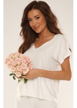 De Lafense Vendy 774 ecru bluzka damska ze sklepu intimiti.pl w kategorii Bluzki damskie - zdjęcie 187890338