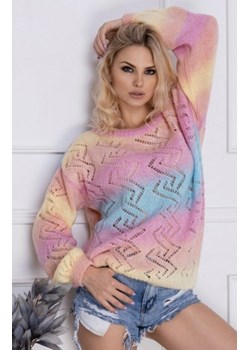 Oversizowy sweter multikolor 30082 ze sklepu intimiti.pl w kategorii Swetry damskie - zdjęcie 187890596