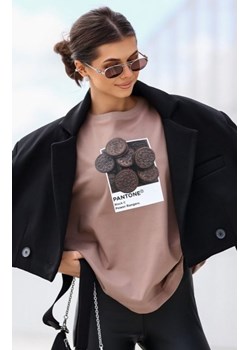Oversizowy t-shirt Oreo cappucino ze sklepu intimiti.pl w kategorii Bluzki damskie - zdjęcie 187890708