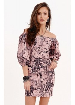 Dopasowana sukienka letnia z hiszpańskim dekoltem 0278/B02 ze sklepu intimiti.pl w kategorii Sukienki - zdjęcie 187890766