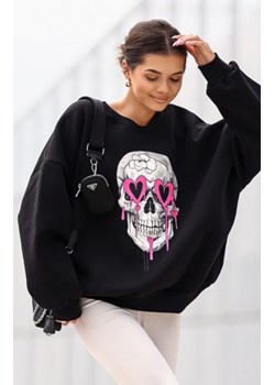 Oversizowa bluza damska czaszka czarna ze sklepu intimiti.pl w kategorii Bluzy damskie - zdjęcie 187890916