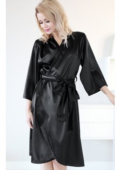 *Kalimo Bohol satynowy szlafrok czarny ze sklepu intimiti.pl w kategorii Szlafroki damskie - zdjęcie 187891136