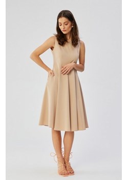 Stylove S358 sukienka rozkloszowana bez rękawów beżowa ze sklepu intimiti.pl w kategorii Sukienki - zdjęcie 187891178
