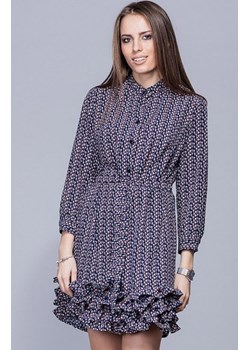 Harmony H016 sukienka granatowe kwiaty ze sklepu intimiti.pl w kategorii Sukienki - zdjęcie 187891237