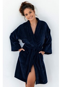 Sensis Navy Blue szlafrok damski ze sklepu intimiti.pl w kategorii Szlafroki damskie - zdjęcie 187891475