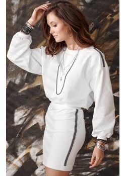 *Sportowy komplet bluza i spódnica biała 0004 ze sklepu intimiti.pl w kategorii Sukienki - zdjęcie 187891515