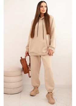 Komplet dresowy damski ocieplany beżowy ze sklepu intimiti.pl w kategorii Dresy damskie - zdjęcie 187891558
