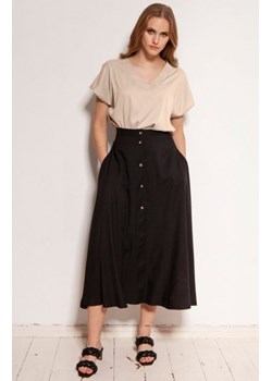 Spódnica na guziki czarna SP131 ze sklepu intimiti.pl w kategorii Spódnice - zdjęcie 187891858