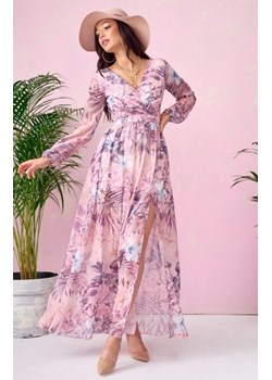 Długa sukienka w kwiaty 0219/U66 ze sklepu intimiti.pl w kategorii Sukienki - zdjęcie 187892018