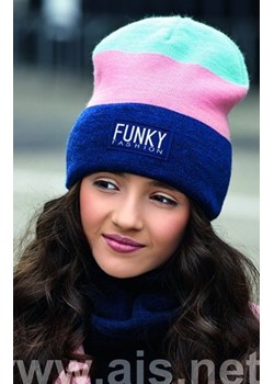 AJS 44-547 kolorowa czapka dziewczęca ze sklepu intimiti.pl w kategorii Czapki dziecięce - zdjęcie 187892286