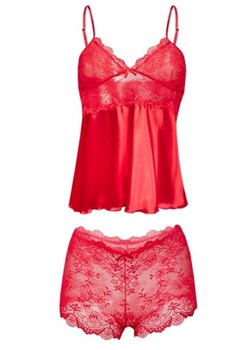 Dkaren Nevada koszulka i szorty damskie czerwone ze sklepu intimiti.pl w kategorii Piżamy damskie - zdjęcie 187892355
