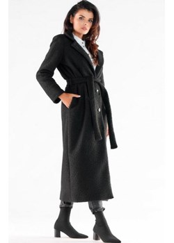Długi czarny płaszcz damski A547 ze sklepu intimiti.pl w kategorii Płaszcze damskie - zdjęcie 187892647
