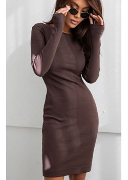 Ivon Nolia mini sukienka dopasowana czekoladowa ze sklepu intimiti.pl w kategorii Sukienki - zdjęcie 187892735