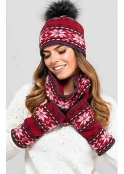 Kamea Annapolis ciepła czapka damska czerwona ze sklepu intimiti.pl w kategorii Czapki zimowe damskie - zdjęcie 187892799