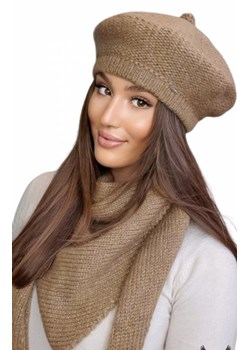 Zimowy beret damski Ofelia beżowy ze sklepu intimiti.pl w kategorii Berety damskie - zdjęcie 187892826