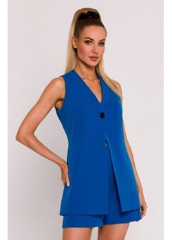 Moe kamizelka na jeden guzik niebieska M776 ze sklepu intimiti.pl w kategorii Marynarki damskie - zdjęcie 187892897