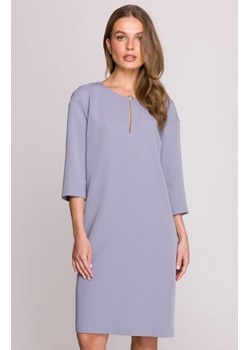 Stylove S394 sukienka z łezką w dekolcie szara ze sklepu intimiti.pl w kategorii Sukienki - zdjęcie 187892969