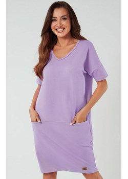 Italian Fashion Stella dresowa sukienka fioletowa ze sklepu intimiti.pl w kategorii Sukienki - zdjęcie 187893039