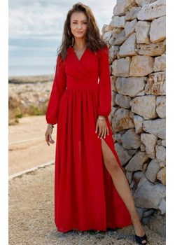 Wieczorowa sukienka maxi czerwona 0257 ze sklepu intimiti.pl w kategorii Sukienki - zdjęcie 187893089