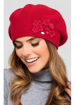 Kobiecy beret z kwiatuszkami Arizona ze sklepu intimiti.pl w kategorii Berety damskie - zdjęcie 187893116