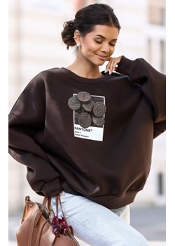 Oversizowa bluza damska Oreo czekoladowa ze sklepu intimiti.pl w kategorii Bluzy damskie - zdjęcie 187893178
