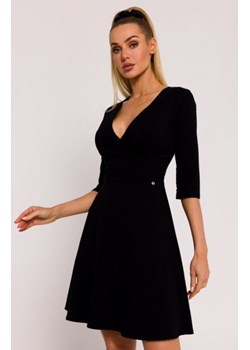 Moe sukienka z górą na zakładkę czarna M786 ze sklepu intimiti.pl w kategorii Sukienki - zdjęcie 187893296
