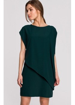 Elegancka sukienka mini warstwowa zielona S262 ze sklepu intimiti.pl w kategorii Sukienki - zdjęcie 187893486