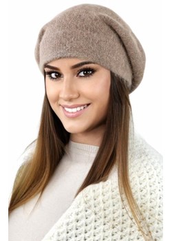 Cleo modny beret z angory beżowy ze sklepu intimiti.pl w kategorii Berety damskie - zdjęcie 187893518