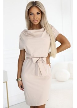 Numoco 240-5 ROXI sukienka z asymetryczną spódnicą i paskiem ze sklepu intimiti.pl w kategorii Sukienki - zdjęcie 187893676