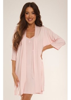 De Lafense Visa 871 szlafrok damski jasny róż ze sklepu intimiti.pl w kategorii Szlafroki damskie - zdjęcie 187893708