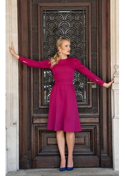 Stylove S378 sukienka z długimi rękawami i paskiem bordowa ze sklepu intimiti.pl w kategorii Sukienki - zdjęcie 187893787