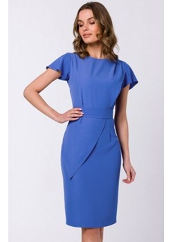 Stylove S336 ołówkowa sukienka z paskiem niebieska ze sklepu intimiti.pl w kategorii Sukienki - zdjęcie 187894147