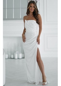 Bicotone długa dopasowana sukienka z różą ze sklepu intimiti.pl w kategorii Sukienki - zdjęcie 187894219