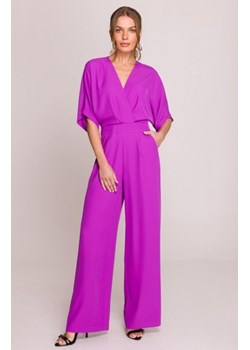 Stylove S395 kombinezon z dekoltem kopertowym fioletowy ze sklepu intimiti.pl w kategorii Kombinezony damskie - zdjęcie 187894325