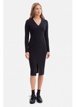 Bewear B307 sukienka z dzianiny prążkowanej czarna ze sklepu intimiti.pl w kategorii Sukienki - zdjęcie 187894479