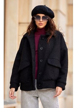 Oversizowa kurtka damska baranek czarna ze sklepu intimiti.pl w kategorii Kurtki damskie - zdjęcie 187894709