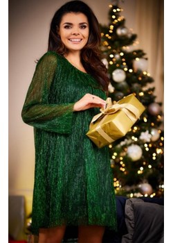 Awama A628 połyskująca sukienka oversizowa zielona ze sklepu intimiti.pl w kategorii Sukienki - zdjęcie 187894976