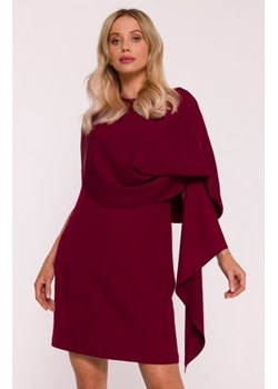 Stylove S423 sukienka z peleryną bordowa ze sklepu intimiti.pl w kategorii Sukienki - zdjęcie 187895065