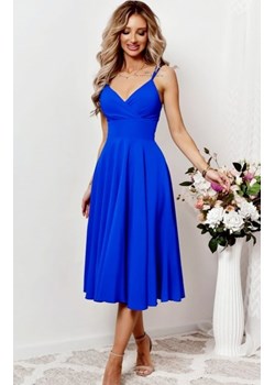 Duet Tifani rozkloszowana sukienka midi chabrowa ze sklepu intimiti.pl w kategorii Sukienki - zdjęcie 187895097